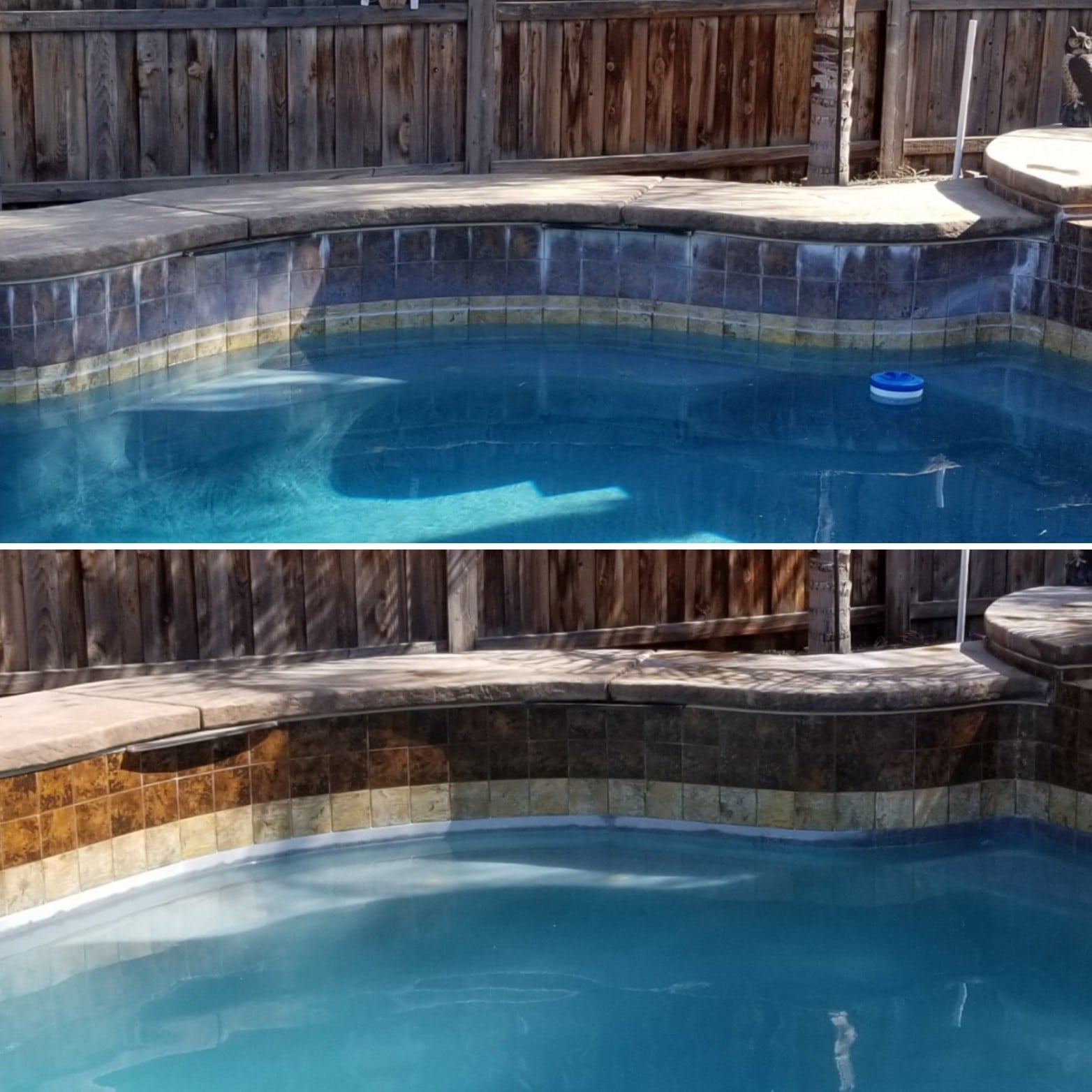 Pool Tiles Before and After