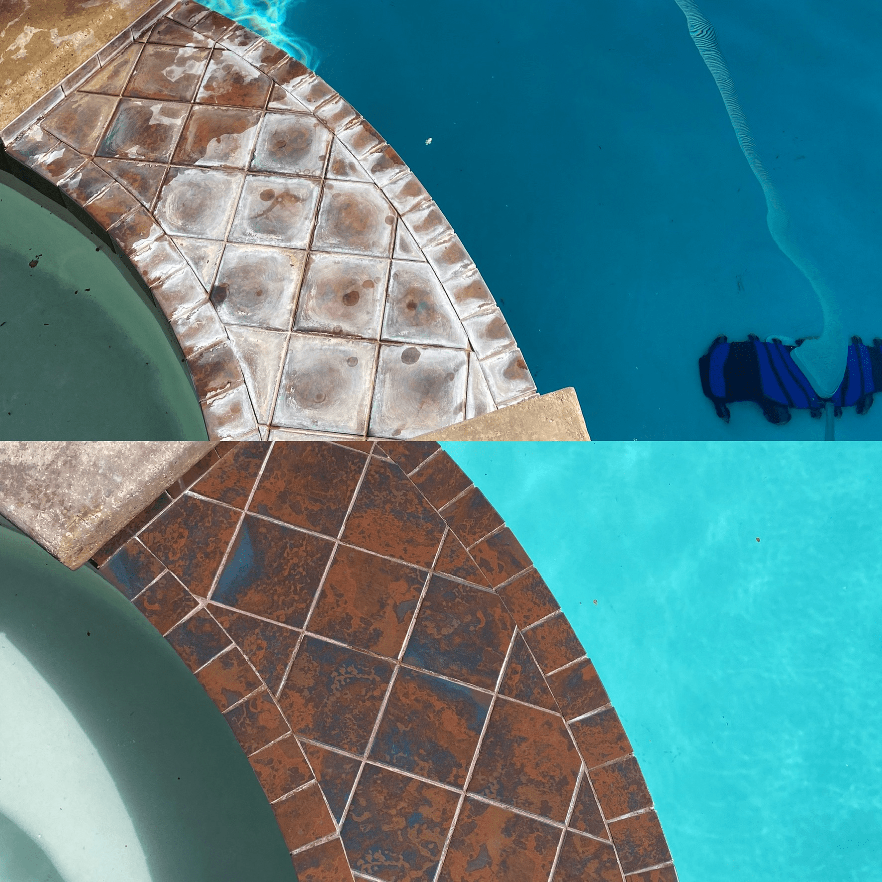 Tiles Before and After Cleaning